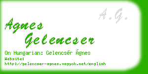 agnes gelencser business card