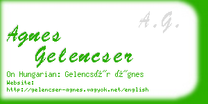 agnes gelencser business card